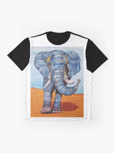 Blue Lucky Elephant Graphic T-Shirt
