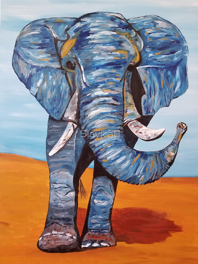 Blue Lucky Elephant Lightweight Hoodie
