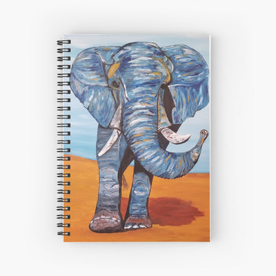 Blue Lucky Elephant Spiral Notebook