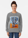 Blue Lucky Elephant Lightweight Sweatshirt