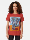 Blue Lucky Elephant Tri-blend T-Shirt