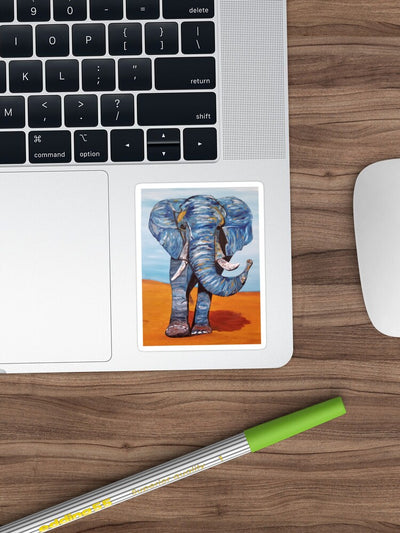 Blue Lucky Elephant Sticker